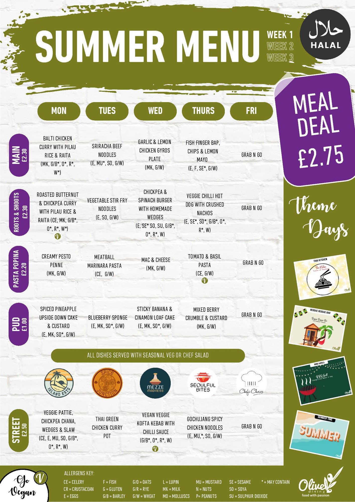 Excelsior Grab n GO Summer Menu 2025 Page 1